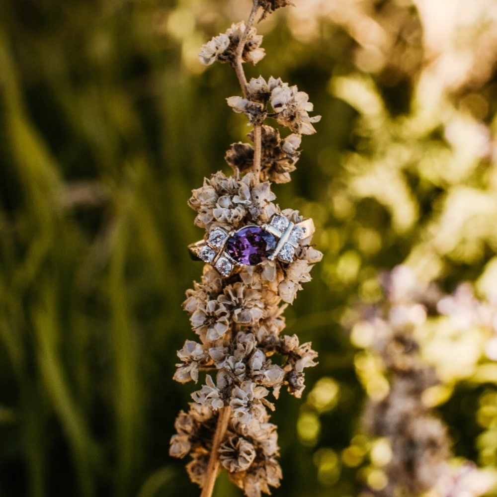 ~Amethyst Colored CZ Ring~